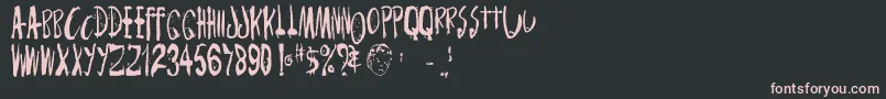 Monsterchild Font – Pink Fonts on Black Background