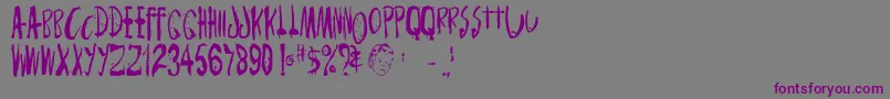 Monsterchild Font – Purple Fonts on Gray Background