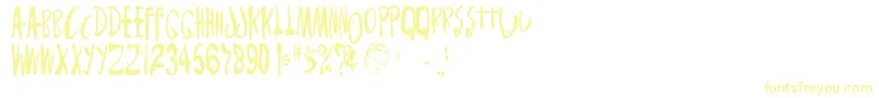 Monsterchild Font – Yellow Fonts on White Background