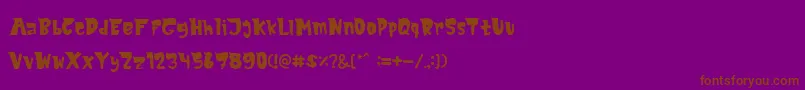 Police MonsTerio – polices brunes sur fond violet