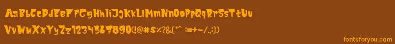 MonsTerio Font – Orange Fonts on Brown Background