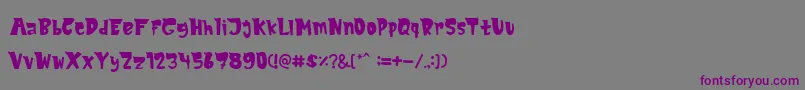 Шрифт MonsTerio – фиолетовые шрифты на сером фоне
