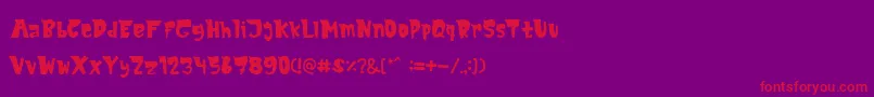 MonsTerio Font – Red Fonts on Purple Background