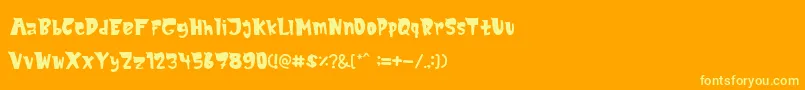 MonsTerio-fontti – keltaiset fontit oranssilla taustalla