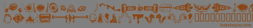 MonsterMasher Font – Brown Fonts on Gray Background