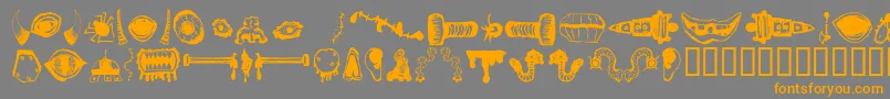 MonsterMasher Font – Orange Fonts on Gray Background