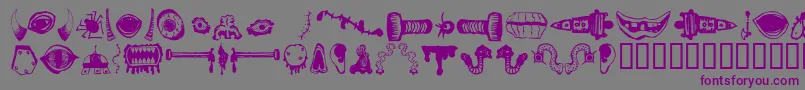 MonsterMasher Font – Purple Fonts on Gray Background