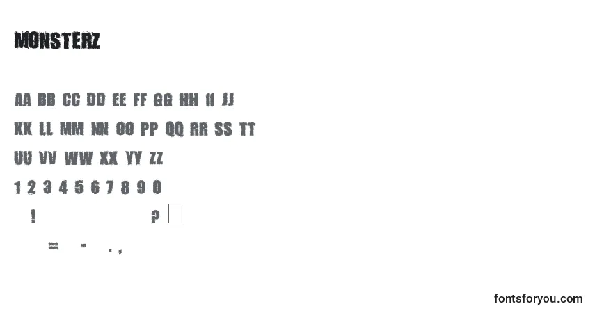 MONSTERZ (134809)フォント–アルファベット、数字、特殊文字