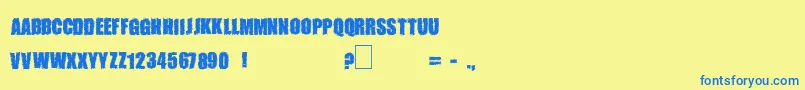 MONSTERZ Font – Blue Fonts on Yellow Background