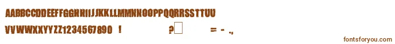 MONSTERZ-Schriftart – Braune Schriften auf weißem Hintergrund