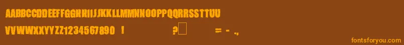 MONSTERZ Font – Orange Fonts on Brown Background