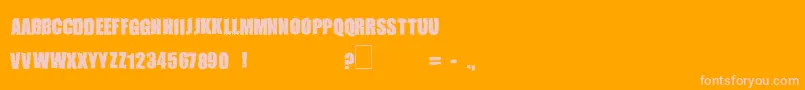 MONSTERZ-Schriftart – Rosa Schriften auf orangefarbenem Hintergrund