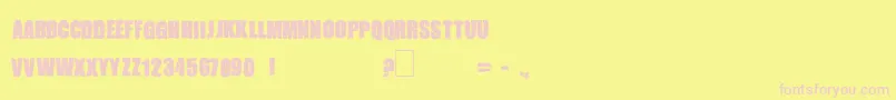 MONSTERZ Font – Pink Fonts on Yellow Background