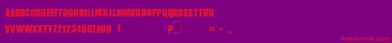 MONSTERZ Font – Red Fonts on Purple Background