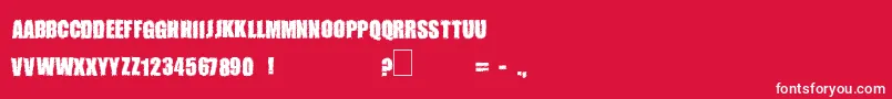 MONSTERZ Font – White Fonts on Red Background