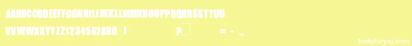MONSTERZ Font – White Fonts on Yellow Background