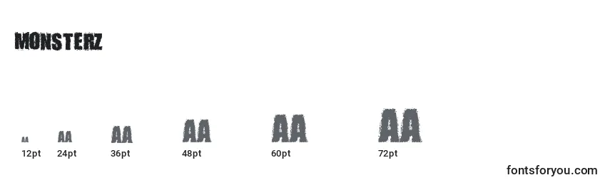 MONSTERZ (134809) Font Sizes