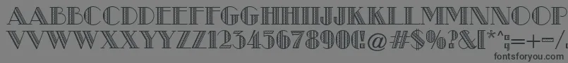 フォントMetroRetroA – 黒い文字の灰色の背景