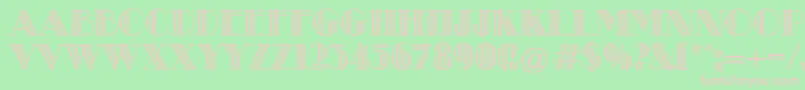 MetroRetroA Font – Pink Fonts on Green Background