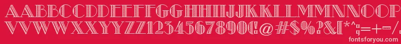MetroRetroA Font – Pink Fonts on Red Background