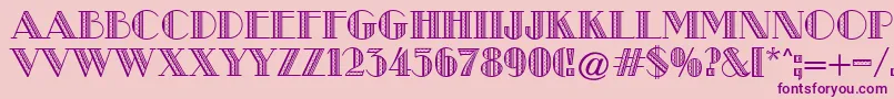 MetroRetroA Font – Purple Fonts on Pink Background