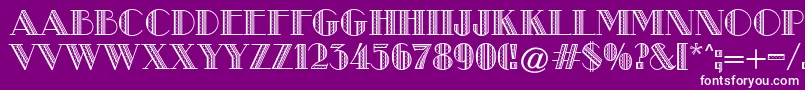 MetroRetroA Font – White Fonts on Purple Background