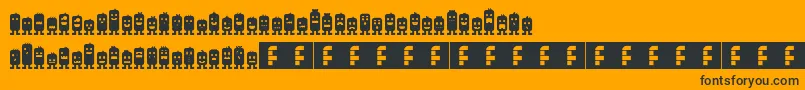 monsterz Font – Black Fonts on Orange Background