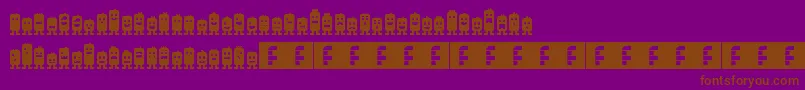 monsterz Font – Brown Fonts on Purple Background