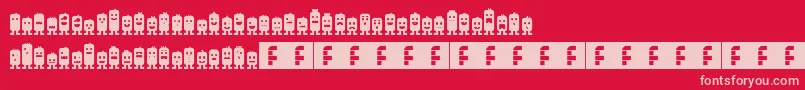 monsterz Font – Pink Fonts on Red Background