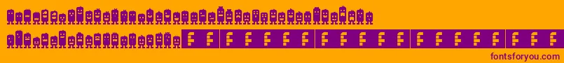monsterz Font – Purple Fonts on Orange Background