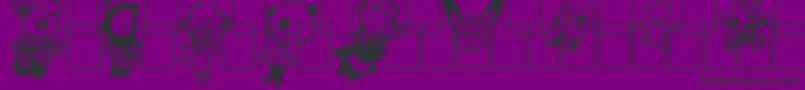 Monstres de Poche Font – Black Fonts on Purple Background