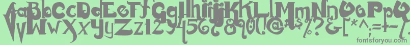 Monstur Font – Gray Fonts on Green Background