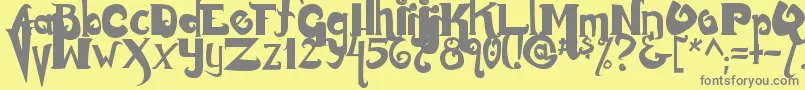 Monstur Font – Gray Fonts on Yellow Background