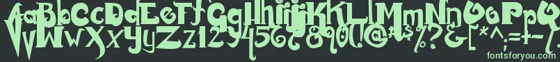 Monstur Font – Green Fonts on Black Background