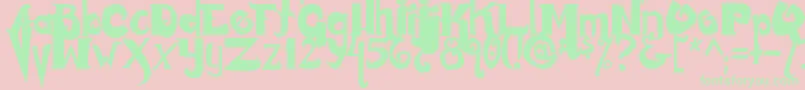 Monstur Font – Green Fonts on Pink Background