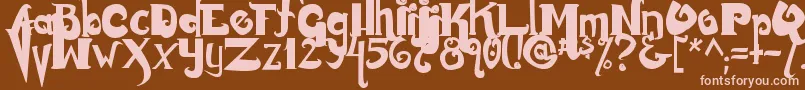 Monstur Font – Pink Fonts on Brown Background
