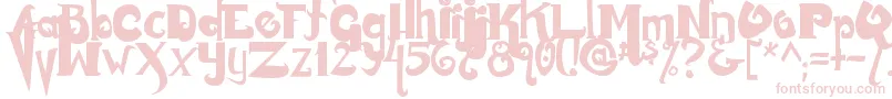 Monstur Font – Pink Fonts on White Background
