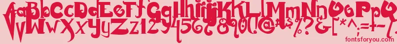 Monstur Font – Red Fonts on Pink Background