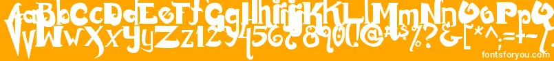 Monstur Font – White Fonts on Orange Background