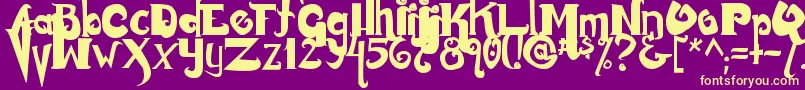 Monstur Font – Yellow Fonts on Purple Background