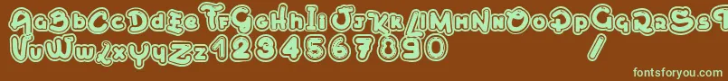 Mont Royal Font – Green Fonts on Brown Background