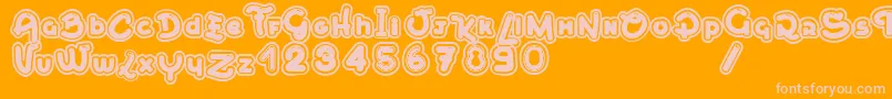 Mont Royal Font – Pink Fonts on Orange Background