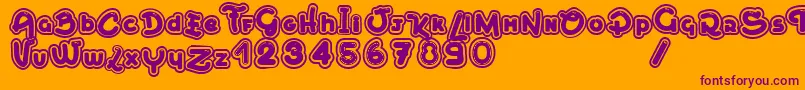 Mont Royal Font – Purple Fonts on Orange Background