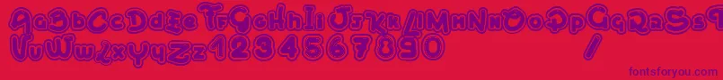 Mont Royal Font – Purple Fonts on Red Background