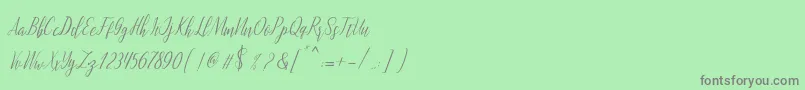 fuente montalia script – Fuentes Grises Sobre Fondo Verde