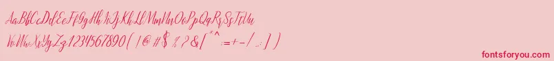 fuente montalia script – Fuentes Rojas Sobre Fondo Rosa