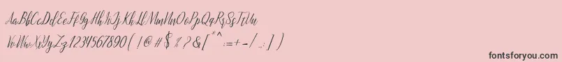 montalia scriptフォントについての詳細 フォントmontalia script – ピンクの背景に黒い文字