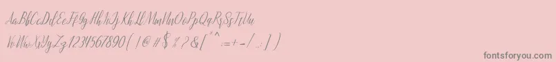 montalia scriptフォントについての詳細 フォントmontalia script – ピンクの背景に灰色の文字