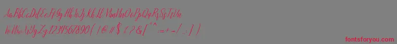 Подробнее о шрифте montalia script Шрифт montalia script – красные шрифты на сером фоне