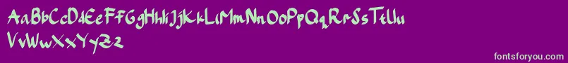 Montana Demo Font – Green Fonts on Purple Background